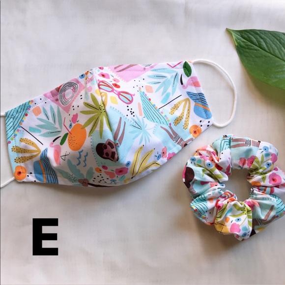 Set handmade facemask & scrunchie - Picture 5 of 10